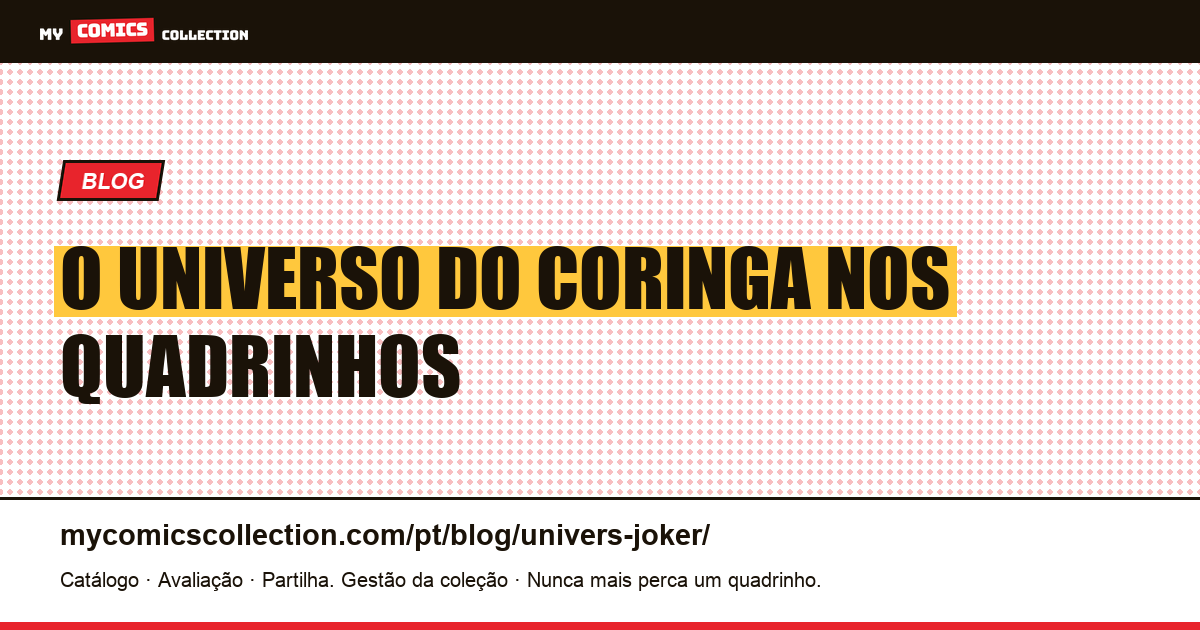 O Universo do Coringa nos Quadrinhos — ilustração do artigo