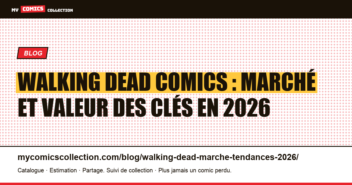 Walking Dead : tendances du marché et cotes des clés en 2026 — illustration article
